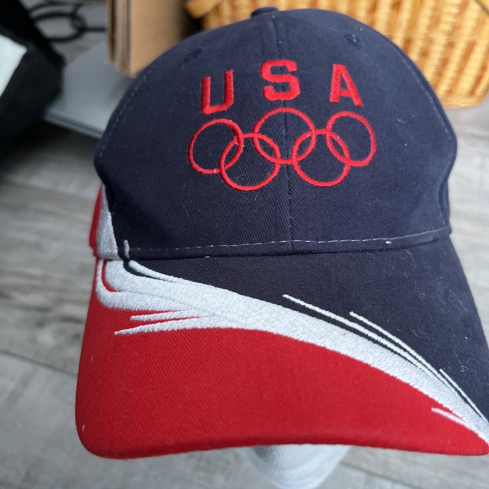 Vintage‎ 90's USA Olympics Splash Adjustable Hat Cap